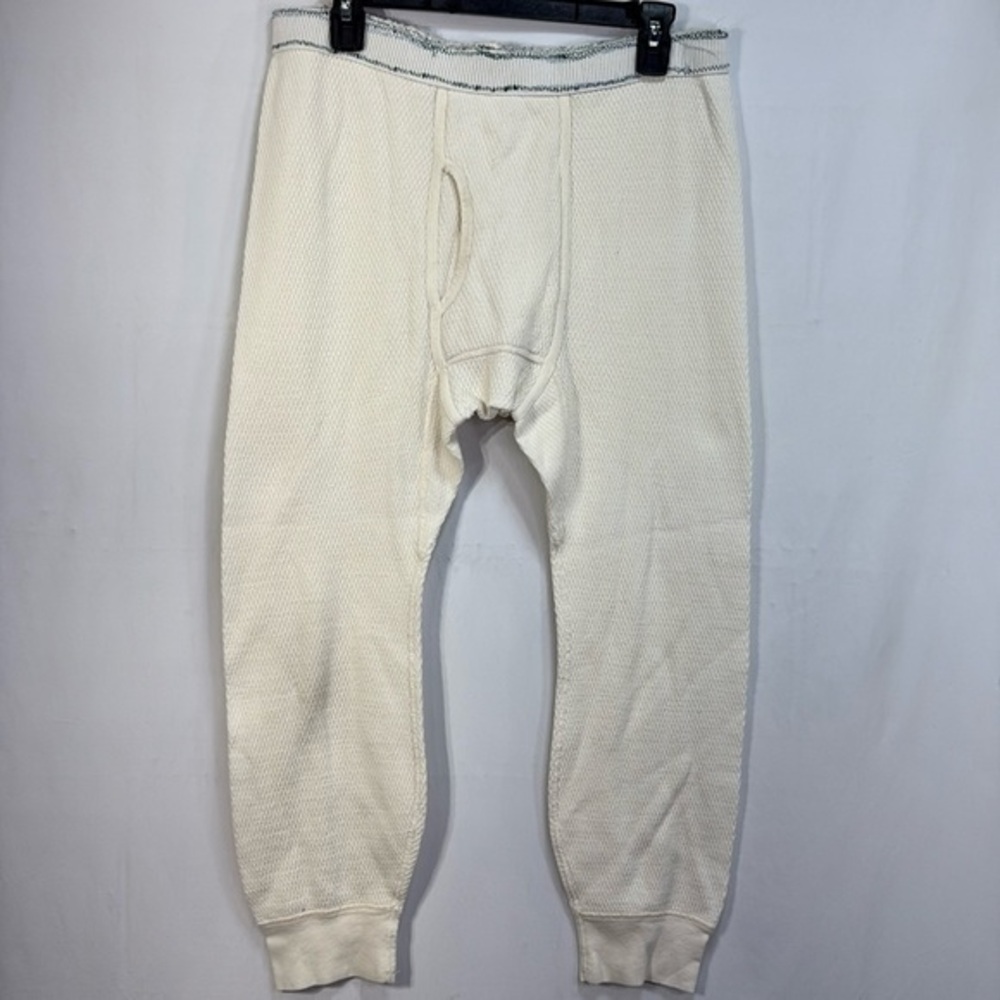 🍩 cream, cotton, thermal, well worn longjohns base layer